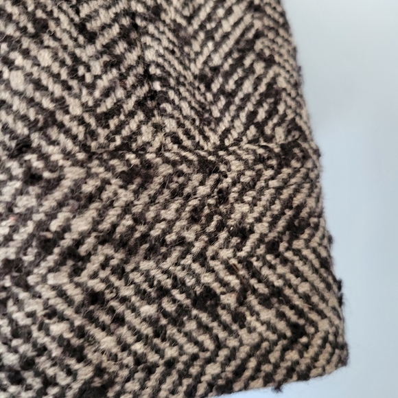 Banana Republic Factory Herringbone Blend Cropped Blazer Size S in Grey/Black - Picture 7 of 10